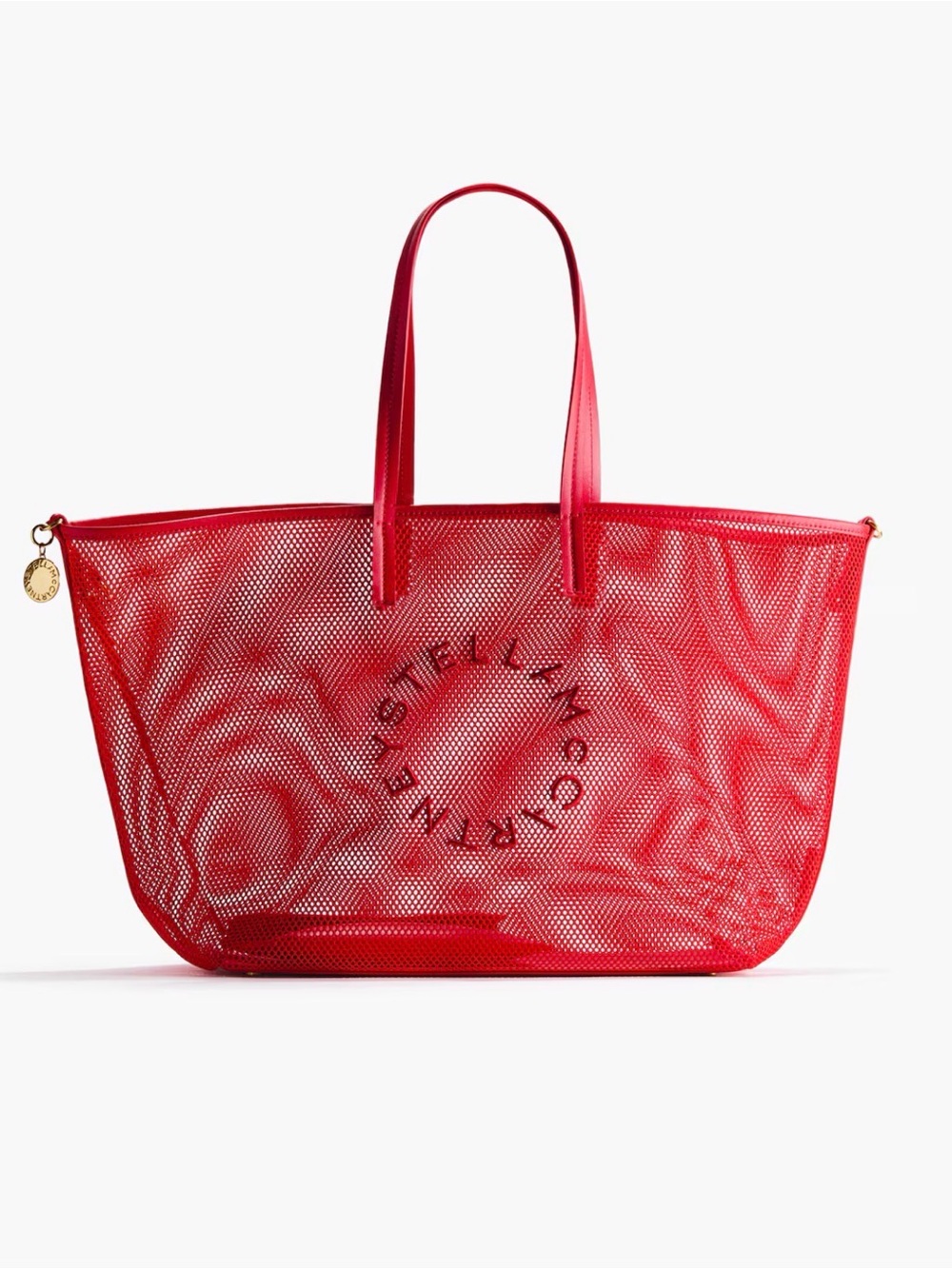 NWOT STELLA MCCARTNEY H&M LARGE MESH TOTE BAG IN RED